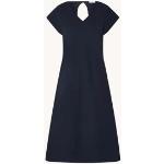 Donkerblauwe Penn & Ink V-hals jurken V-hals Midi / Kuitlang voor Dames 