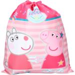 Roze Polyester Lichtgewicht Peppa Pig Gymtassen met motief van Varken voor Kinderen 