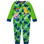 Groene Fleece Peppa Pig Kinderpyjama's  in maat 110 met motief van Dinosauriërs voor Jongens 