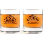 Personalized Double Whiskey Glass with Colored Printed Names - 12 Bitmeden58999