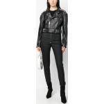 Super Skinny Zwarte Kalfsleren High waist Philipp Plein Skinny jeans  lengte L29  breedte W30 in de Sale voor Dames 