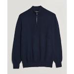 Piacenza Cashmere Cashmere Half Zip Sweater Navy