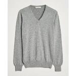 Piacenza Cashmere Cashmere V Neck Sweater Light Grey