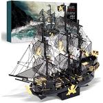 Zwarte Roestvrije Stalen Piraten 3D Puzzels met motief van Boten voor Meisjes 