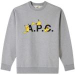 Klassieke Grijze A.P.C. Pokemon Pikachu All over print Sweatshirts met print  in maat M Bio voor Heren 