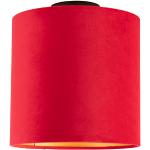 Rode Velours Dimbare Qazqa Combi E27 Plafondlampen in de Sale 