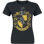 Zwarte Harry Potter Hufflepuff T-shirts  in maat XL voor Dames 