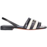 Casual Zwarte SANTONI Platte sandalen  in maat 35,5 in de Sale voor Dames 