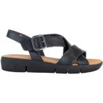Zwarte Gabor Platte sandalen  in maat 38,5 met Klittenbandsluitingen in de Sale voor Dames 