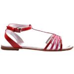 Rode Leren Hogan Platte sandalen  voor de Zomer  in maat 36,5 met Gespsluiting Sustainable in de Sale voor Dames 