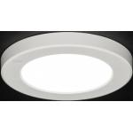 Platte, witte led plafondspot / keukenkast verlichting van slechts 1,8cm dik maar met een volwaardig vermogen.