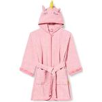 Roze Badstoffen Playshoes Kinder badjassen  in maat 92 met motief van Eenhoorns voor Meisjes 