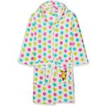 Playshoes Fleecebadjas voor kinderen, hartjes, badjas met capuchon, meerkleurig (wit/roze 586), 86/92 cm