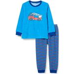 Blauwe Badstoffen Playshoes Kinderpyjama's  in maat 128 2 stuks voor Jongens 
