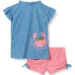 Roze Playshoes Kinder zwemshirts  in maat 80 met motief van Zee 2 stuks voor Meisjes 