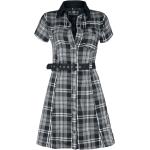 Grijze Poizen Industries Geblokte Mini jurken  in maat L Kort voor Dames 