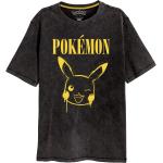 Zwarte Pokemon Pikachu Effen T-shirts Ronde hals  in maat M met motief van Graffiti voor Heren 