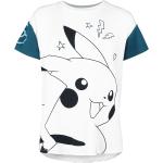 Blauwe Viscose Pokemon Pikachu Effen T-shirts Ronde hals  in maat L voor Dames 
