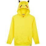 PoKéMoN Gele Hoodie Kids, Pikachu Sweatshirt Katoen met 3D Oren Jongens Tieners, Geel, 9-10 Jaren