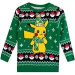 Groene Pokemon Pikachu Gebreide Kinder hoodies  in maat 128 voor Jongens 