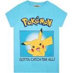 Blauwe Pokemon Pikachu Kinder T-shirts  in maat 110 voor Jongens 