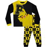 Zwarte Pokemon Pikachu All over print Kinderpyjama's met print  in maat 116 voor Jongens 