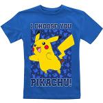 Blauwe Pokemon Pikachu Kinder T-shirts  in maat 116 voor Jongens 