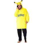 Gele Fleece Pokemon Pikachu Oversized sweaters  in Onesize voor Heren 