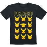 Pokémon Pikachu - Faces T-shirt zwart 110/116