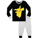 Zwarte Pokemon Pikachu All over print Kinderpyjama's met print  in maat 134 voor Jongens 