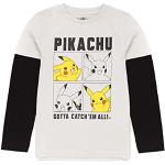 Skater Grijze Pokemon Pikachu Kinder T-shirts met motief van Skater voor Jongens 