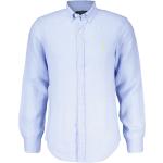 Blauwe Linnen Ralph Lauren Polo Overhemden lange Mouwen  in maat XXL voor Dames 