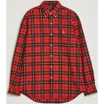 Rode Flanellen Ralph Lauren Polo Poloshirts button down  in maat XL voor Heren 