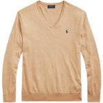 Bruine Ralph Lauren Polo Poloshirts met lange mouw V-hals  in maat XL voor Heren 