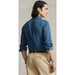 Marine-blauwe Ralph Lauren Polo Spijkerblouses button down  in maat XL voor Dames 