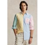 Licht-turquoise Ralph Lauren Polo Overhemden lange Mouwen button down  in maat S voor Heren 