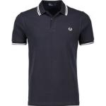 Fred Perry polo Twin Tipped normale fit donkerblauw effen katoen