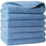 Blauwe Badstoffen Handdoeken sets  in 33x33 6 stuks 