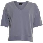 Blauwe Polyester Poools T-shirts met ronde hals Ronde hals  in maat XL voor Dames 