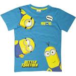 Blauwe Despicable Me Minions Kinder T-shirts met motief van Banaan voor Jongens 