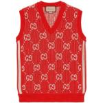 Rode Gucci Gebreide Gebreide vesten V-hals  in maat XS voor Heren 