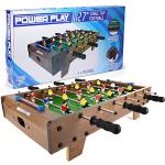 Power Play | Pooltafelspel, draagbare houten klassieke speeltafel, indoor outdoor spel voor kinderen en volwassenen, bruin 25 inch