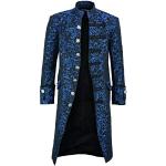 Retro Blauwe Alpaca Lak College jackets  voor een Stappen / uitgaan / feest  voor de Lente  in maat XL met motief van Halloween met Sequins voor Heren 