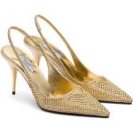 Gouden Satijnen Prada Metallic Slingpumps Naaldhakken  in maat 37 voor Dames 