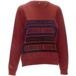Vintage Rode Chanel All over print Sweatshirts met print  voor de Herfst Ronde hals  in maat M in de Sale voor Dames 