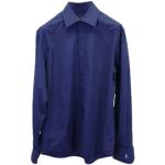 Klassieke Marine-blauwe Saint Laurent Paris Overhemden lange Mouwen  in maat S in de Sale voor Heren 