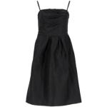 Vintage Zwarte Linnen Dolce & Gabbana Mouwloze jurken  in maat M Knielang voor Dames 