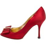 Vintage Rode Satijnen Dolce & Gabbana High heel pumps  in maat 37 in de Sale voor Dames 