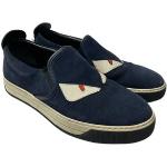 Vintage Marine-blauwe Leren Fendi Vintage sneakers  in maat 36,5 met Instap in de Sale voor Dames 