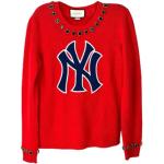 Vintage Rode Wollen Gucci New York Yankees Sweatshirts  in maat L in de Sale voor Dames 